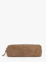 Etui Leder Milano Bruin velvet VE22116